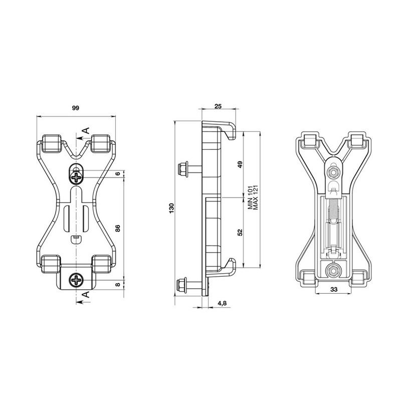 Držáky pro SPZ bez rámečku - sada bezrámečkový držák RZ značky