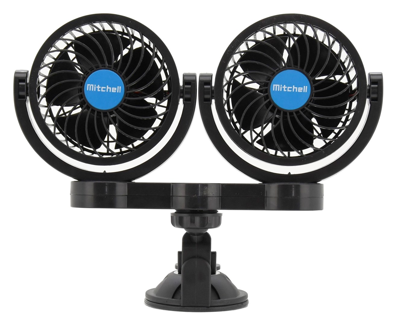 Výkonný značkový ventilátor do auta 12V otočné větráky průměr 2x108mm