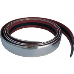 Chromová samolepicí lišta boční ohebná, délka 15 metrů x 14 mm