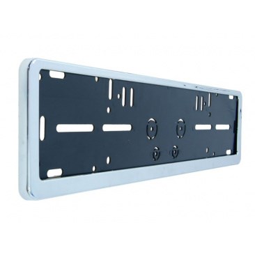 Chromové podložky pod SPZ, rámečky chrom lesklé, 2 kusy