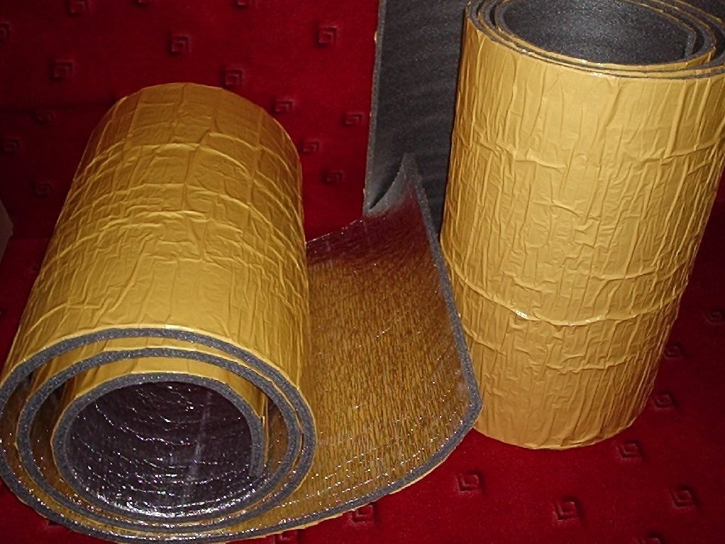 Protihluková a tepelná izolace samolepicí s ALU fólií 100x100cm x 10mm