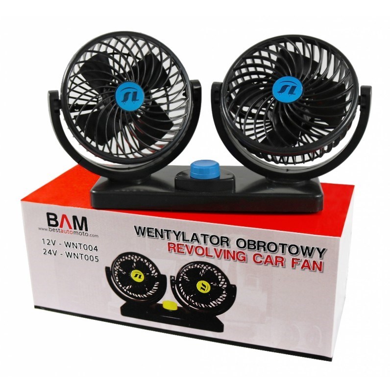 Ventilátor dvojitý 2x130mm 12V do auta 15W