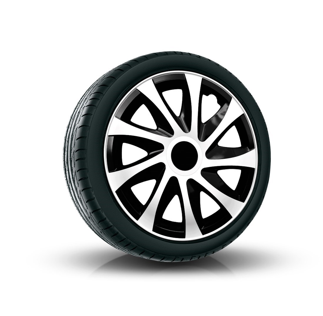 Poklice na kola - kryt kol drace bílé černé 15"