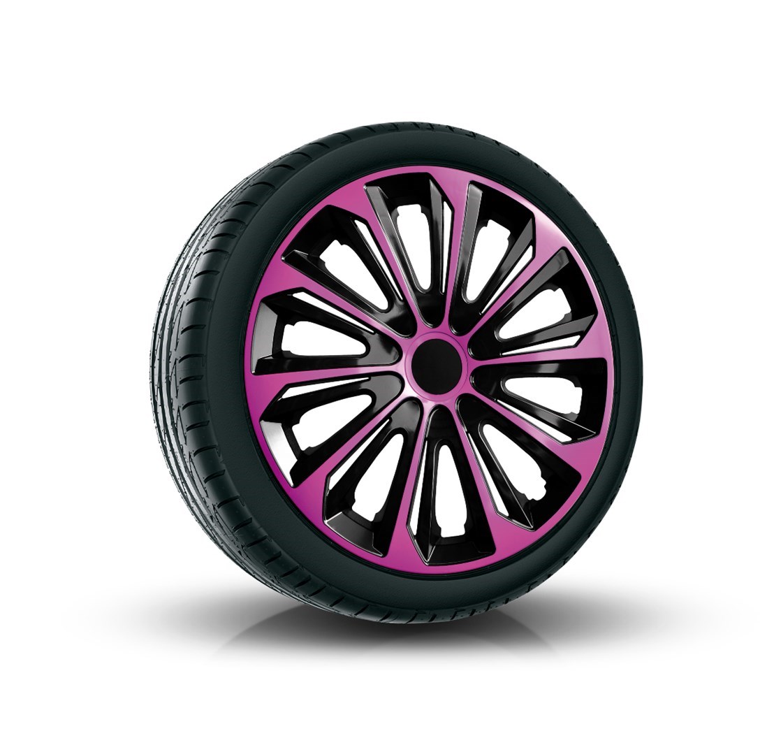 Poklice na kola - kryt kol Stronge růžové černé 15"