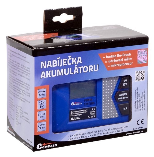 Nabíječka profi microprocesor 6V a 12V PB/GEL/AGM