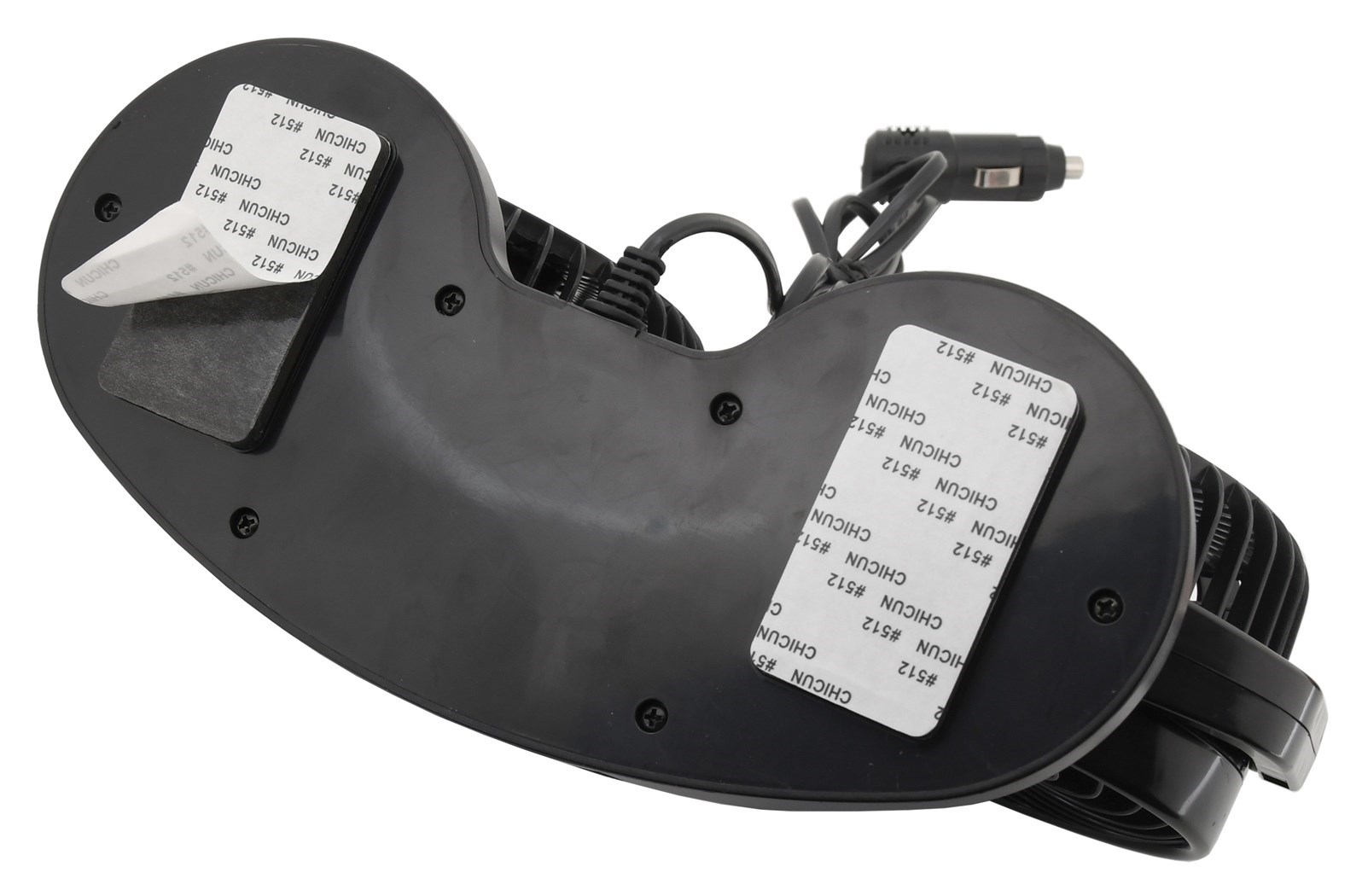 Ventilátor dvojitý 2x130mm 12V s teploměrem do auta