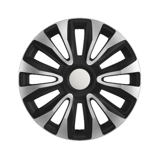 Poklice 16" CARBON SILVER-BLACK kryty kol sada 4 kusy