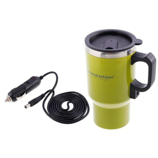 Termo hrnek do auta na 12V do autozásuvky 450 ml s ohřevem