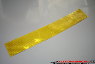 Žlutá odrazka na auto nalepovací, ultraslim 3D fólie, 5cm x 20cm