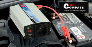 Měnič napětí do auta z 12V na 230V 600W + USB zásuvka