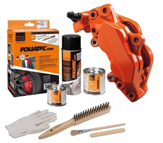 FOLIATEC dvousložková barva na brzdy oranžová (Flame orange)