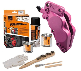 FOLIATEC dvousložková barva na brzdy růžová (Pink metallic)