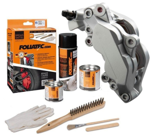 FOLIATEC dvousložková barva na brzdy stříbrná (Stratos silver metallic)