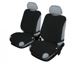 Autopotahy přední triko i pro boční airbag černé sada 2ks