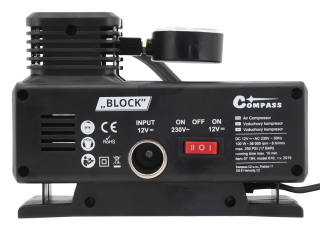 Kompresor vzduchový na 12V do auta a 220V homologace TÜV/GS