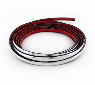 Samolepící lišta chrom 12mm x 8m délka