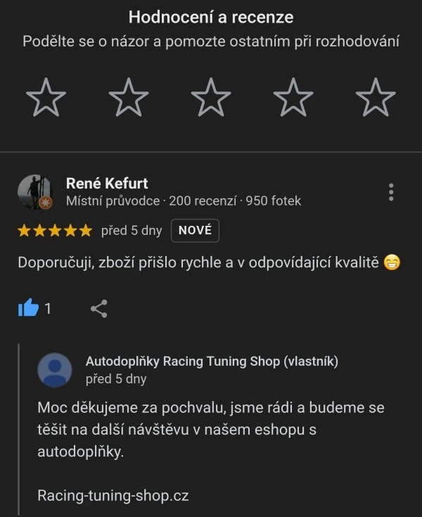 Hodnocení google