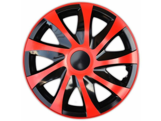 Poklice na Kola - kryty kol červené 15" RED - sada 4 kusy