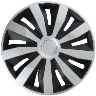 Poklice Silver Black 15" kryty kol sada 4 kusy