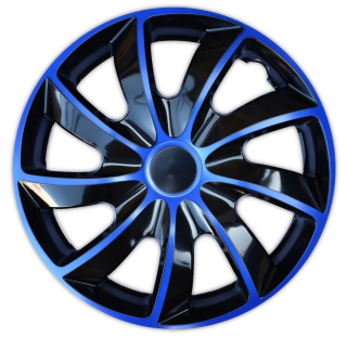 Poklice na kola - kryty kola bi-color Black/Blue 16"